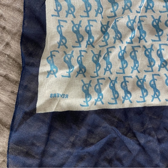 Vintage 100% polyester long rectangular YSL scarf - Picture 4 of 8